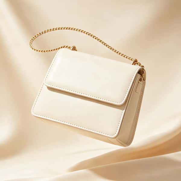 Zepilas Cream Flap Chain Shoulder Bag