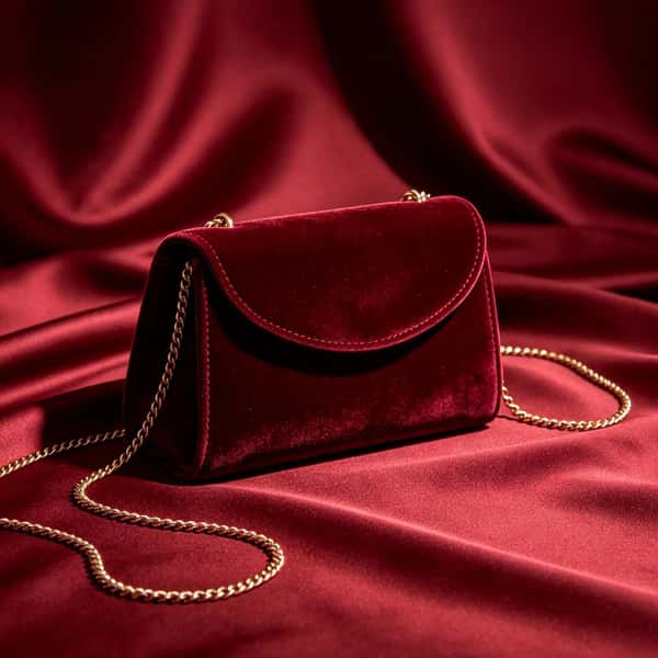 Zepilas Deep Burgundy Flap Evening Bag