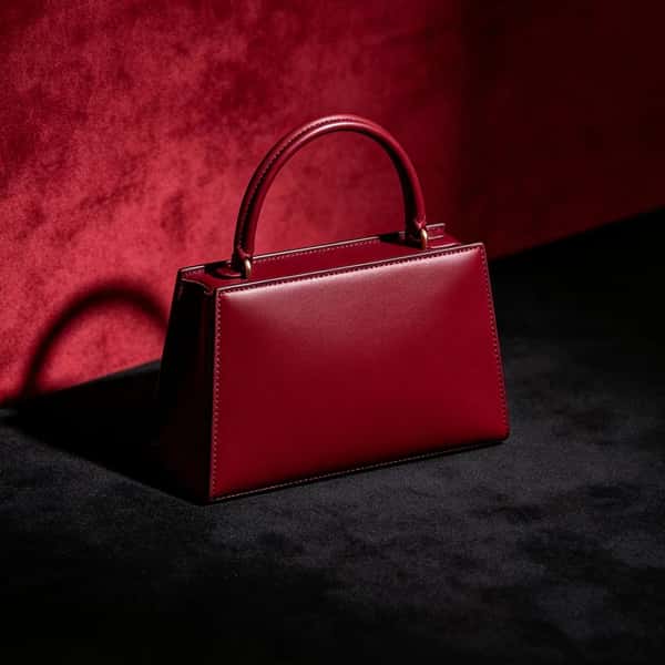 Zepilas Bordeaux Structured Top-Handle Bag