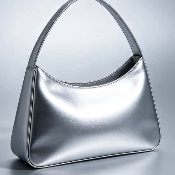 Zepilas Metallic Silver Chic Shoulder Bag